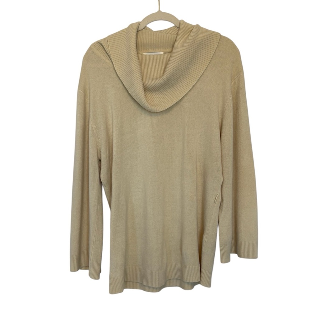 Sherry Taylor Cowl Neck Bell Sleeve Sweater Lightweight Knit Plus Size 1X Boho